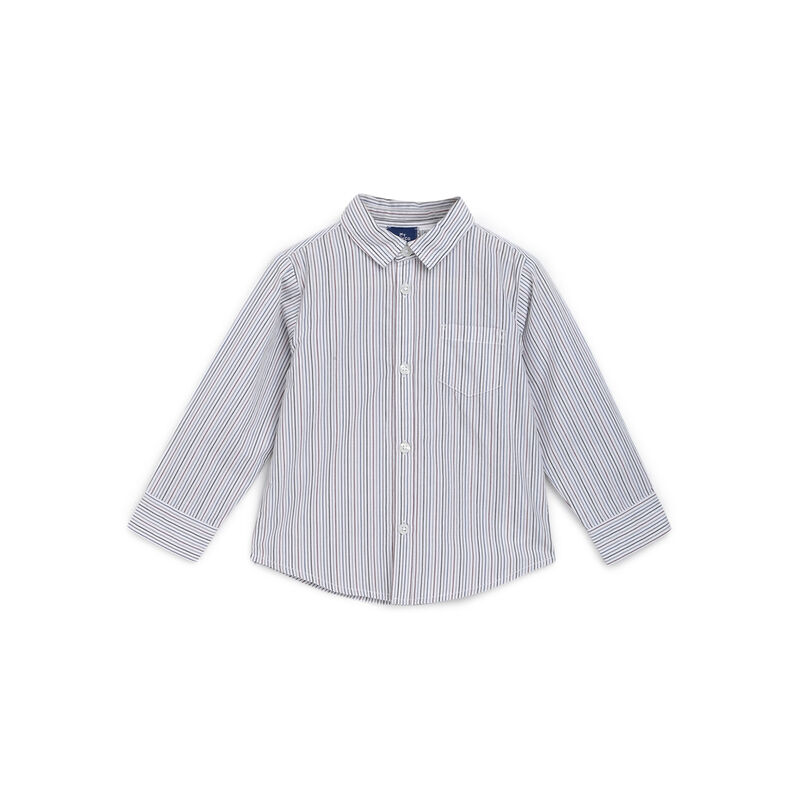 Boys Natural Striped Long Sleeve Shirt image number 0